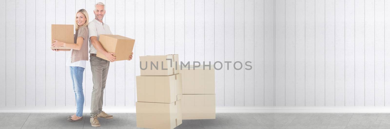 people moving boxes into new home by Wavebreakmedia