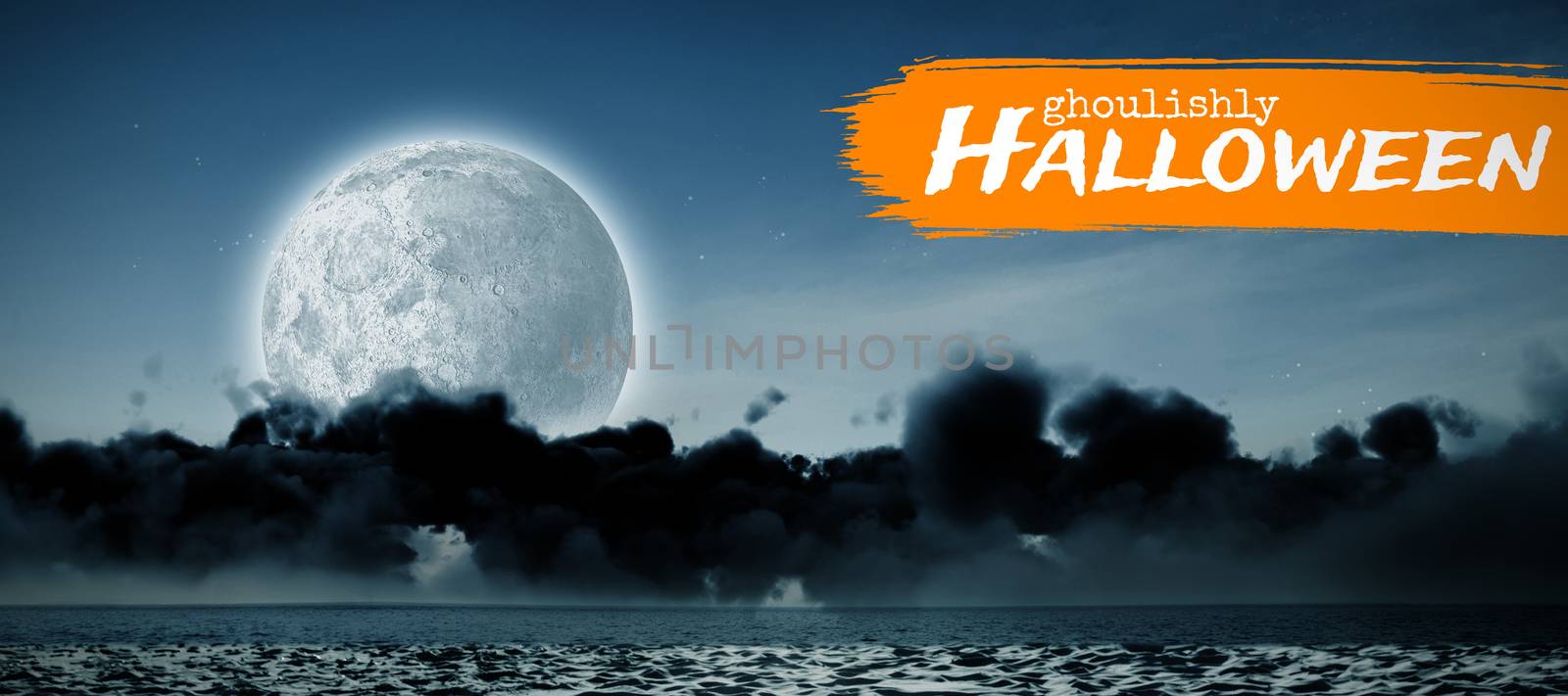 Composite image of graphic image of ghoulishly halloween text by Wavebreakmedia