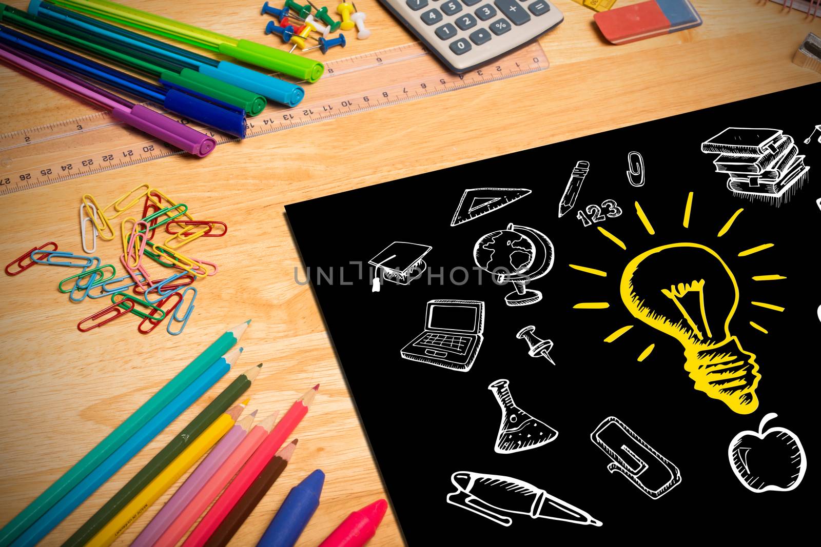 Composite image of education doodles by Wavebreakmedia