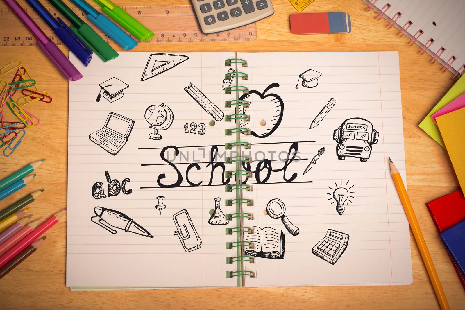 Composite image of education doodles by Wavebreakmedia