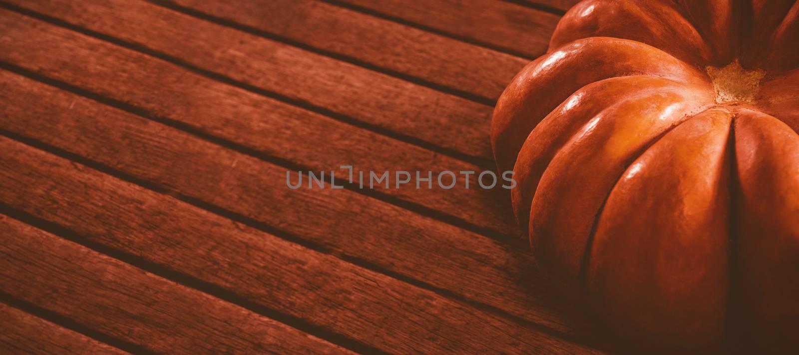 High angle view of pumpkin on table during Halloween