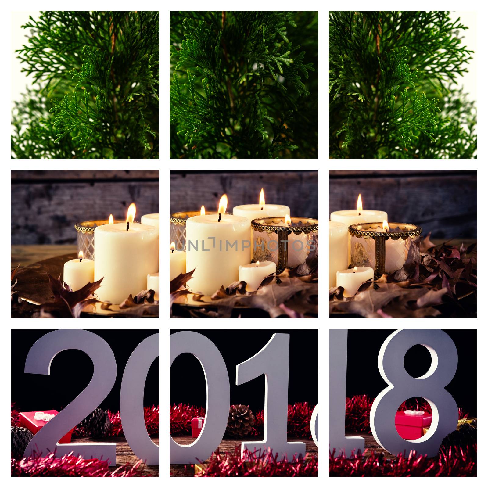 Christmas and new year collage