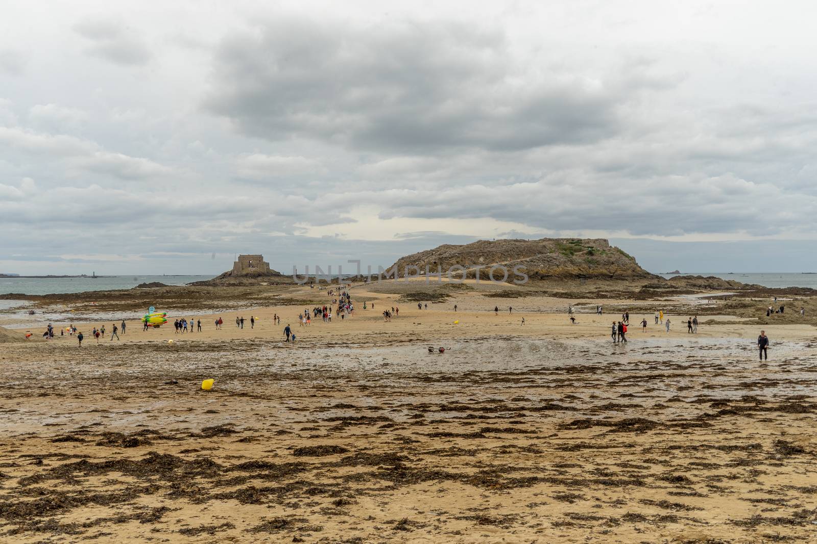 Low sea tide in San Malo travel visit by javax