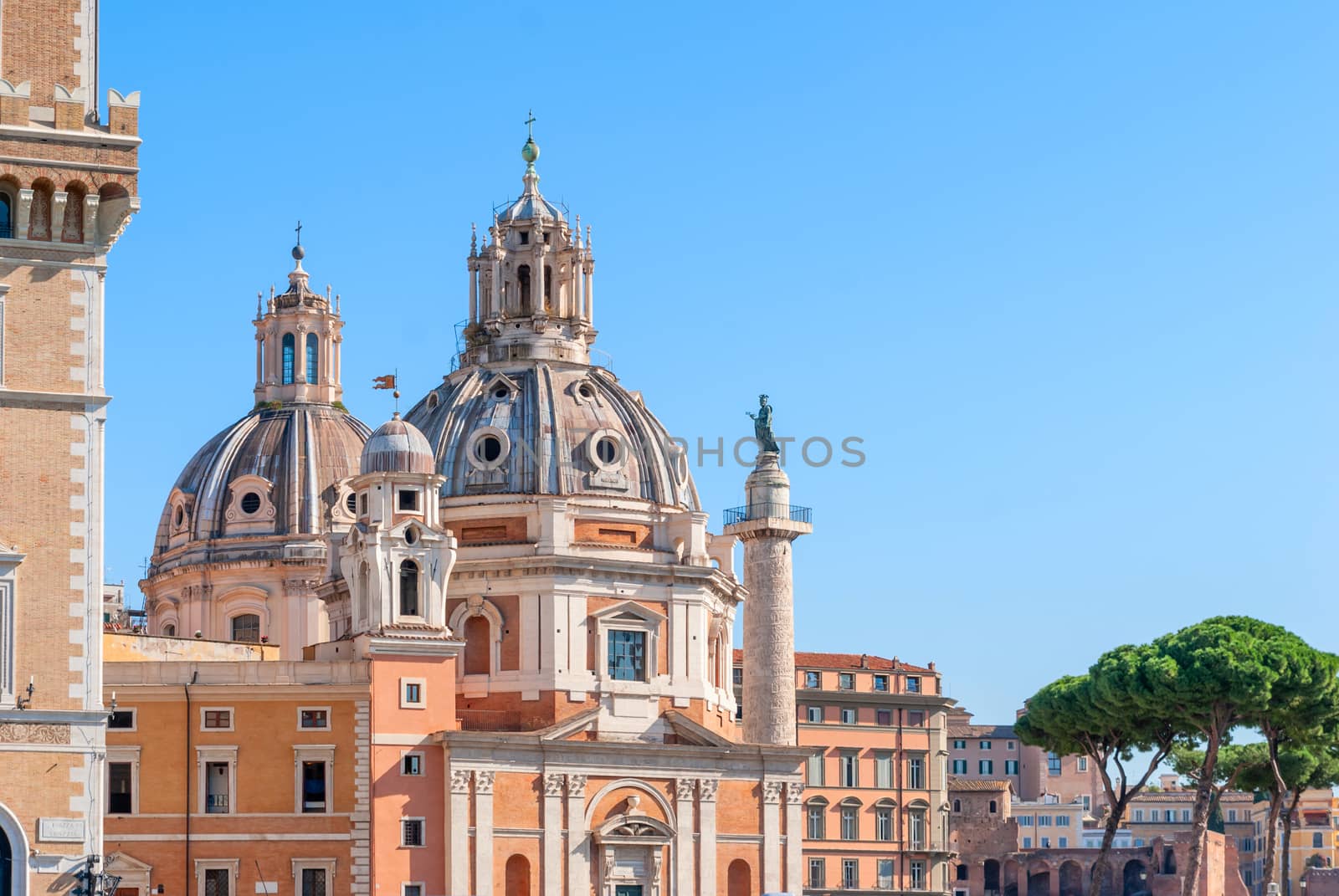 View of roman architecture sites, streets. Rome by Zhukow