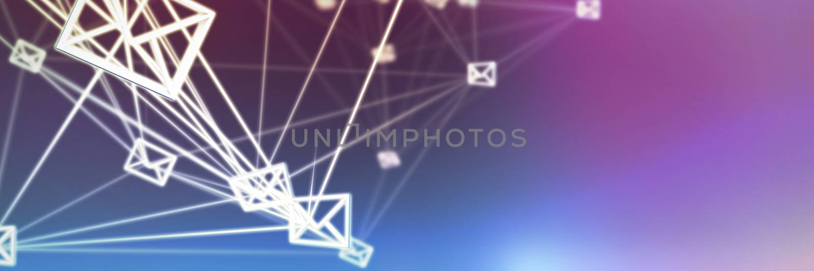 Composite image of abstract image of message icons by Wavebreakmedia