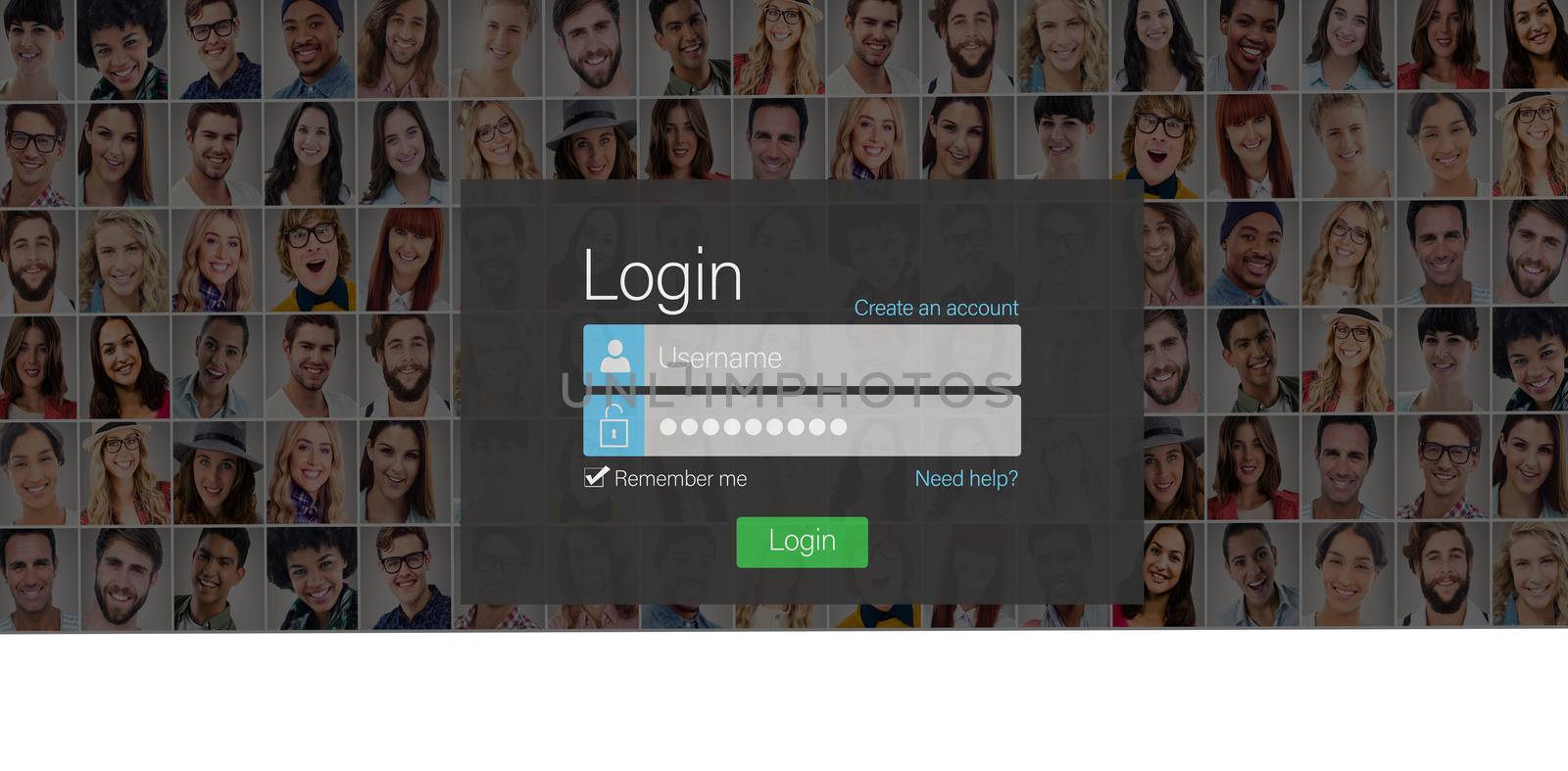 Composite image of close-up of login page by Wavebreakmedia