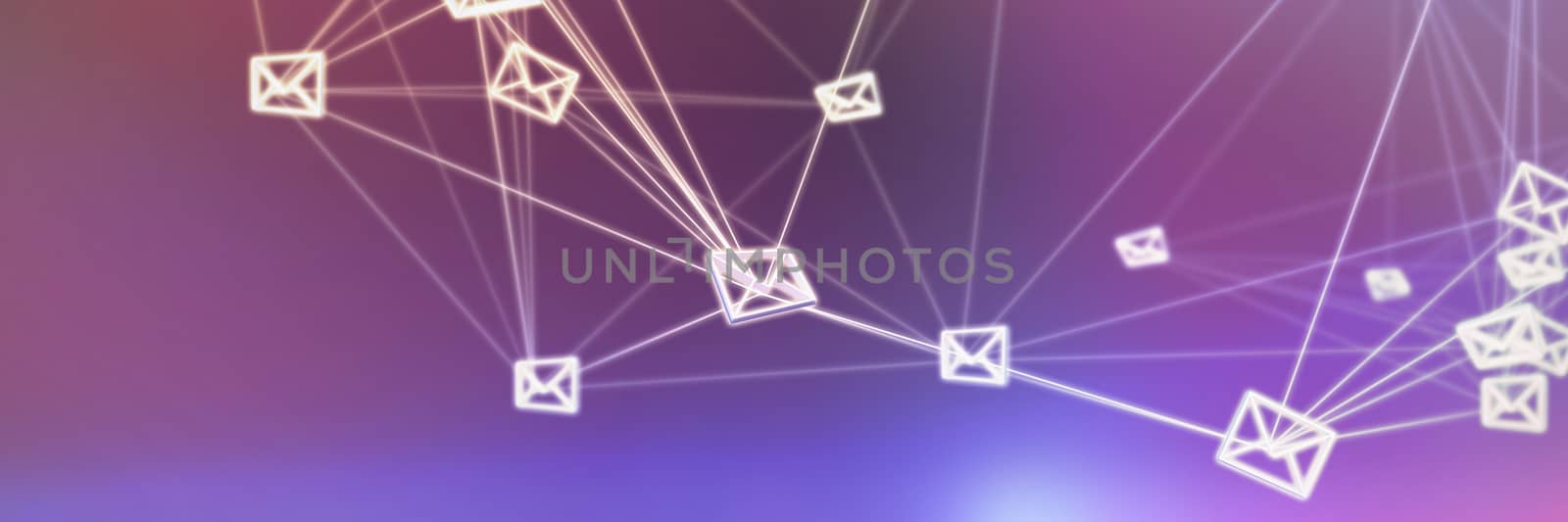 Composite image of abstract image of message icons by Wavebreakmedia