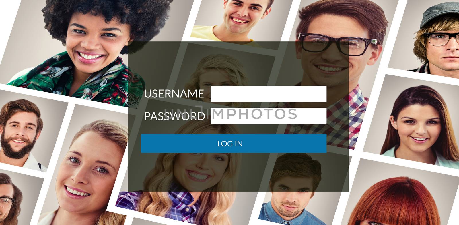 Composite image of login page by Wavebreakmedia