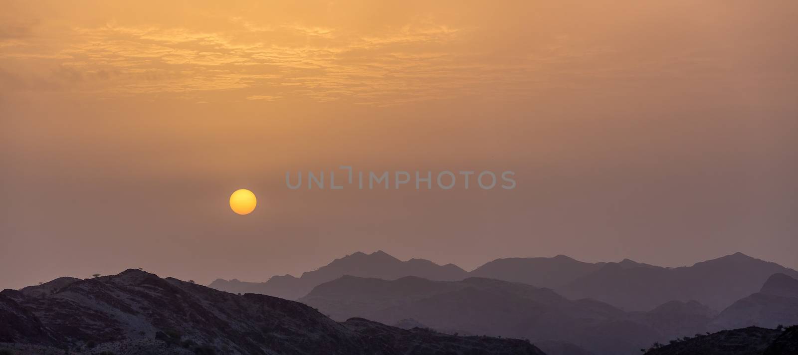 orange sunrise landscape near danakil depression in Afar region. Simien Mountains National Park In Northern Ethiopia