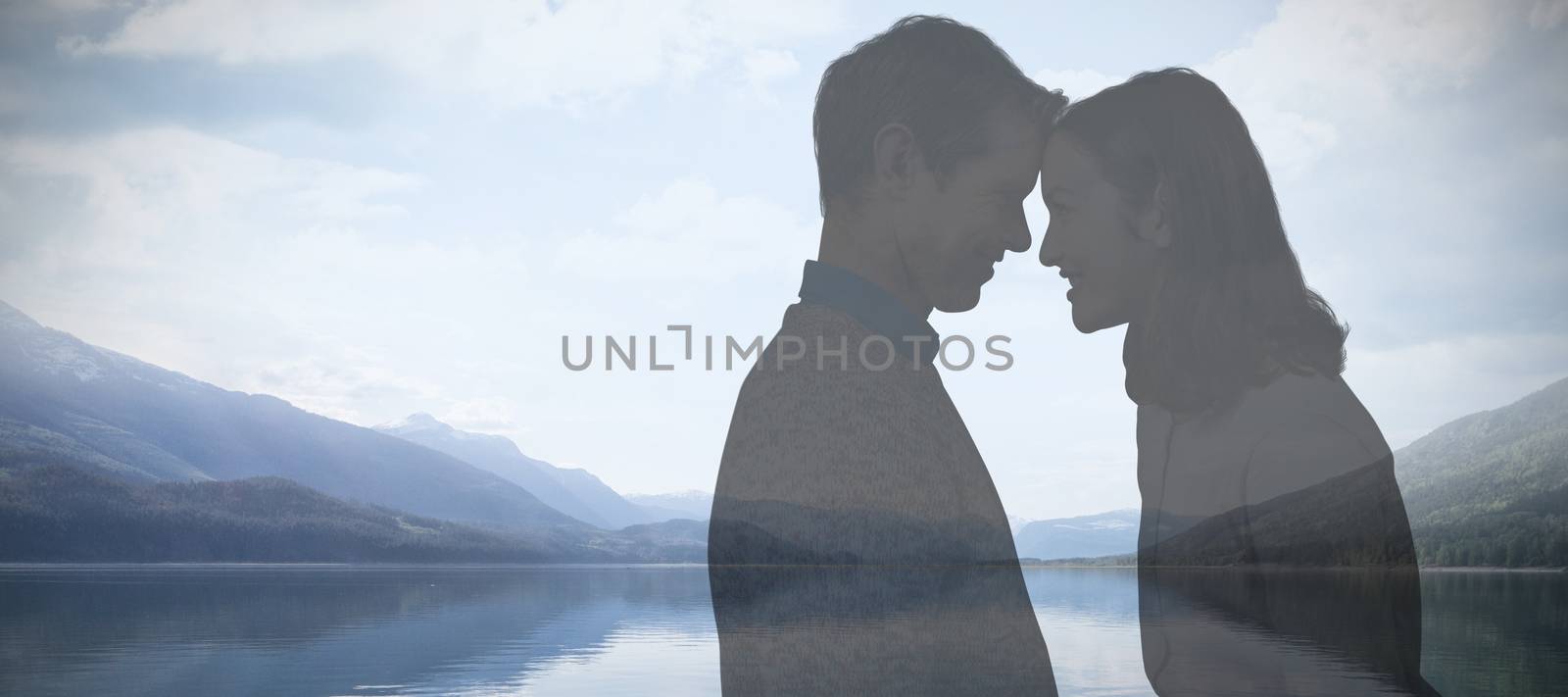 Composite image of close-up of couple standing face to face by Wavebreakmedia