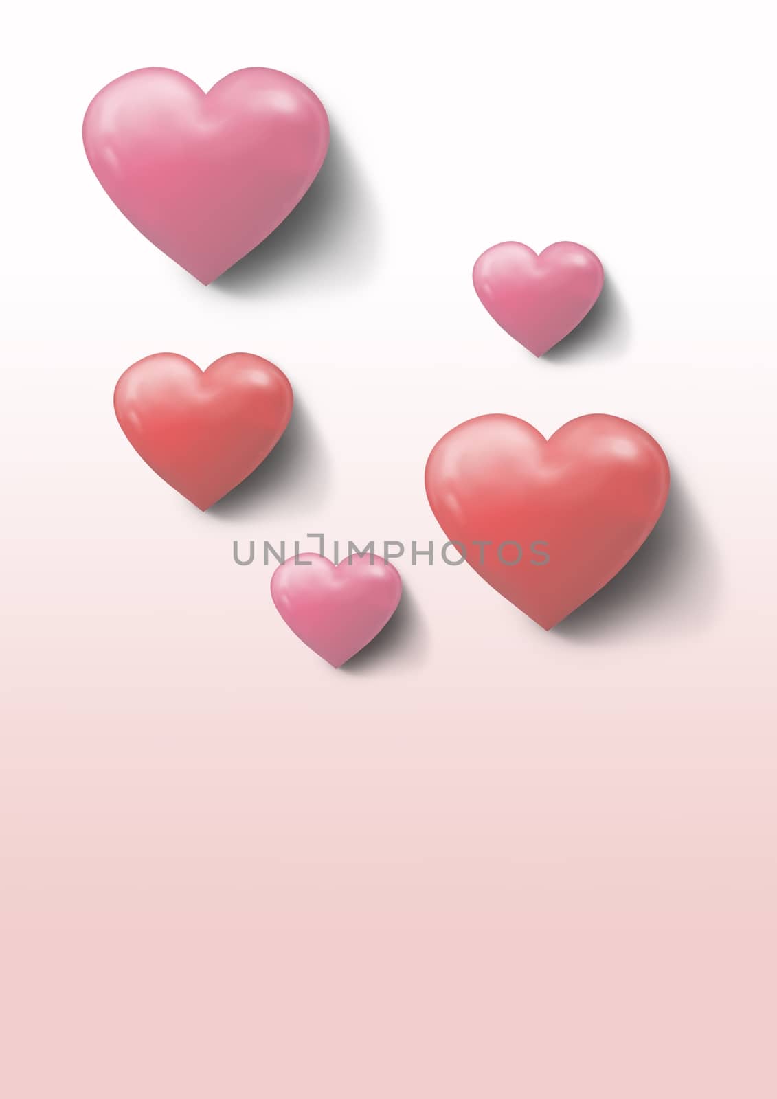 Valentines day design with hearts