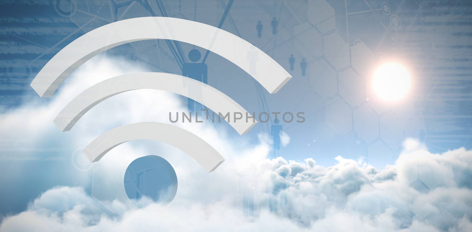 Composite image of wifi symbol by Wavebreakmedia
