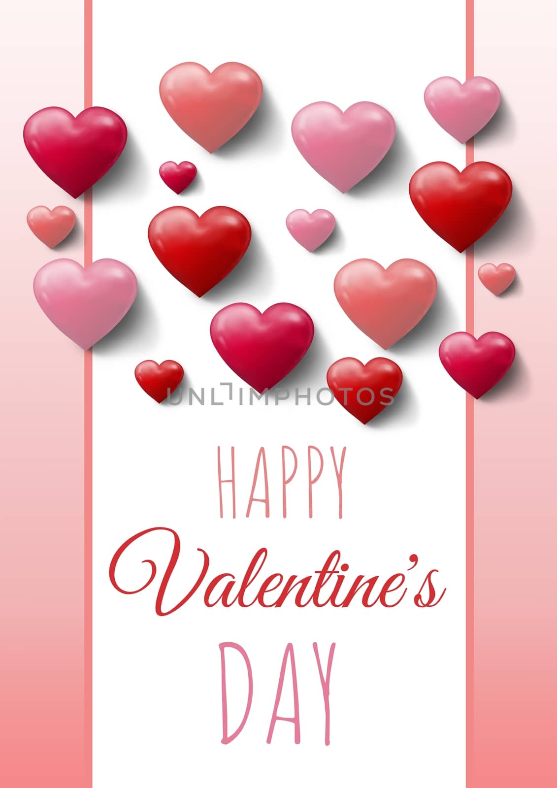 Valentines day design with hearts