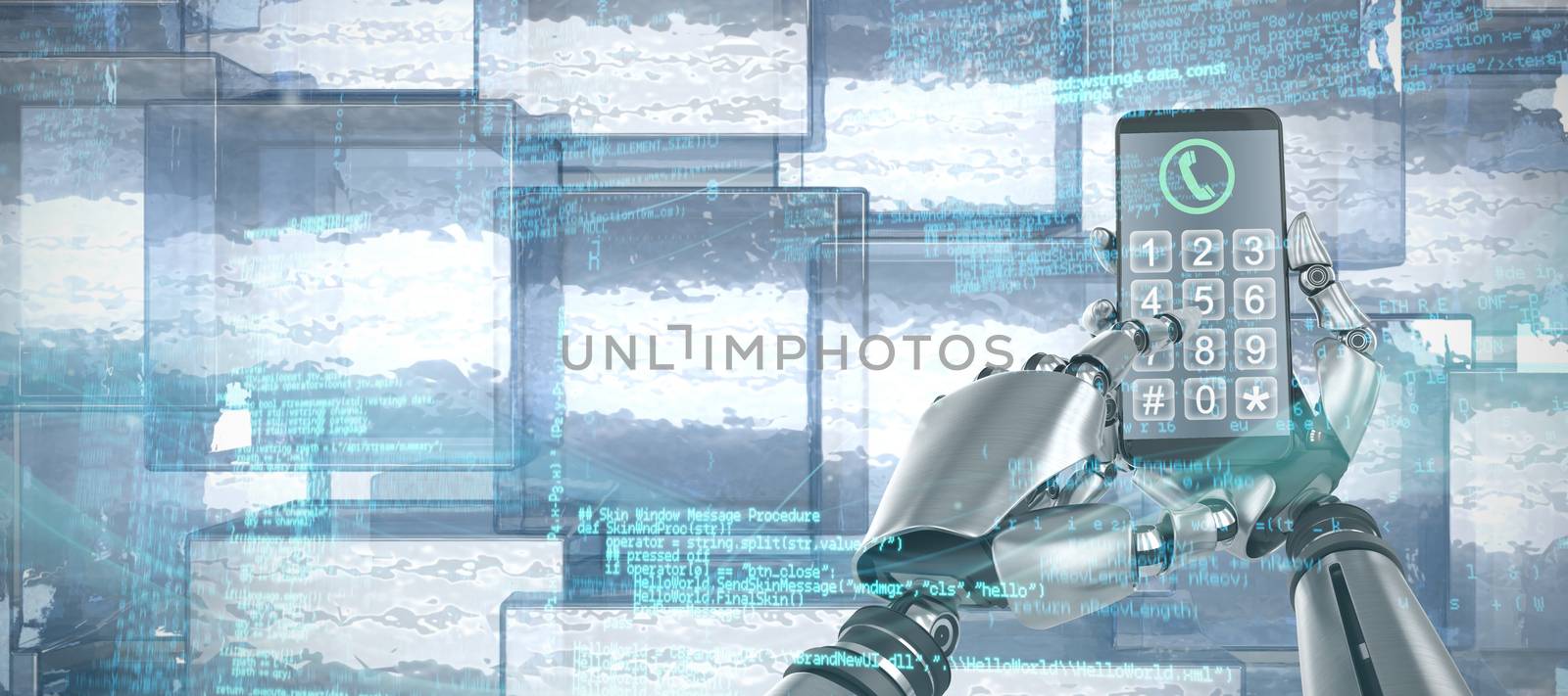 Composite image of blue codes by Wavebreakmedia