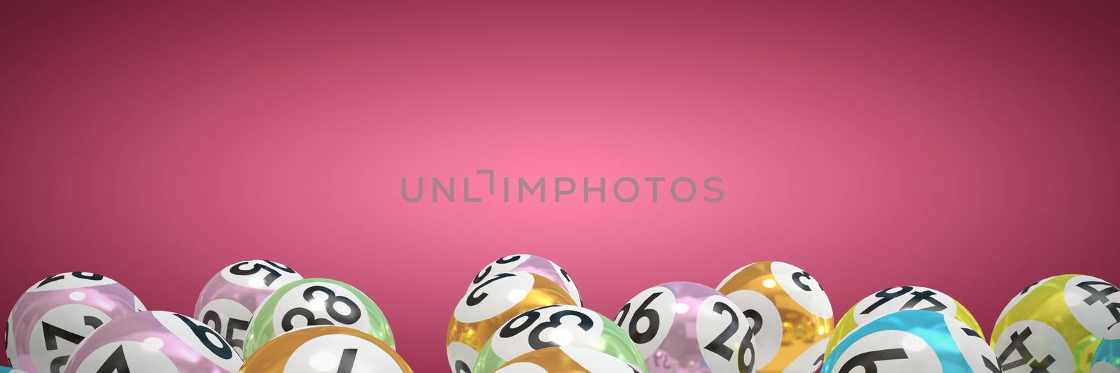 Composite image of lottery balls with numbers by Wavebreakmedia