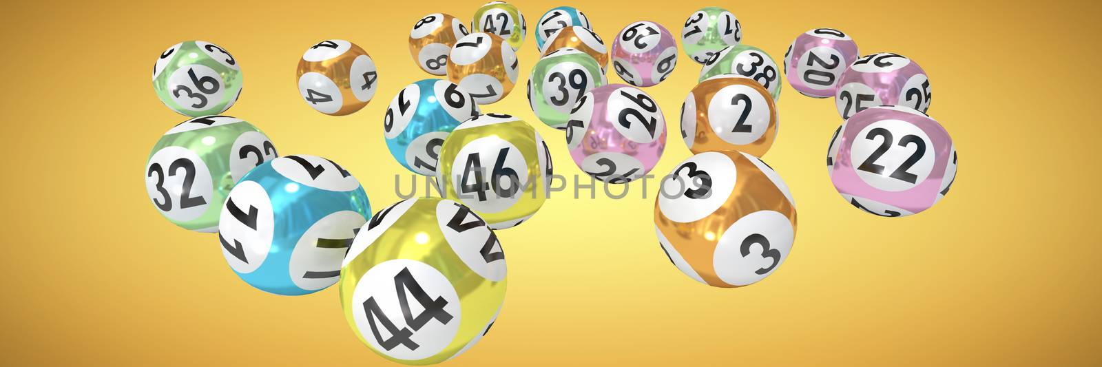 Composite image of lottery balls with nimbers by Wavebreakmedia