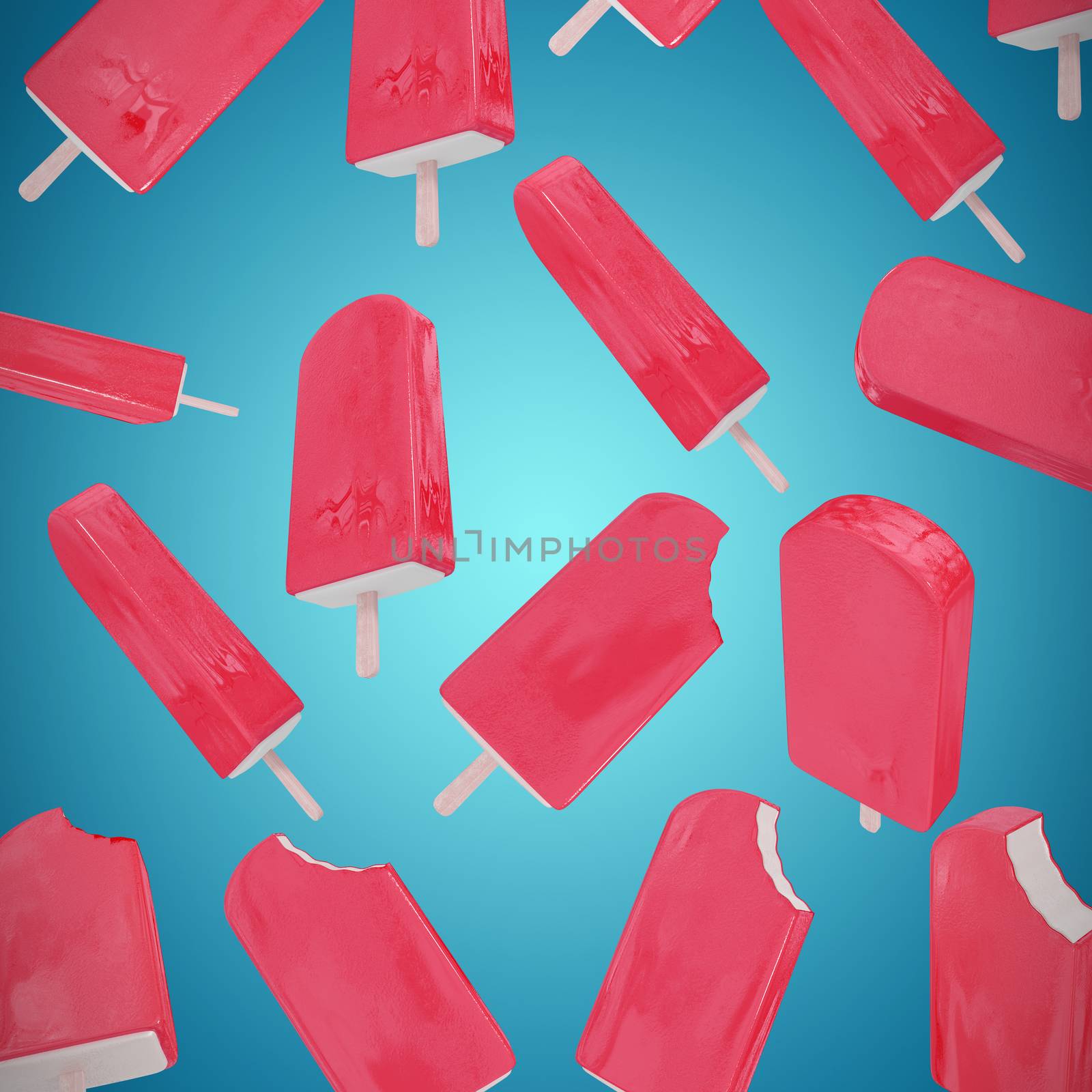 Composite image of pink ice-cream by Wavebreakmedia
