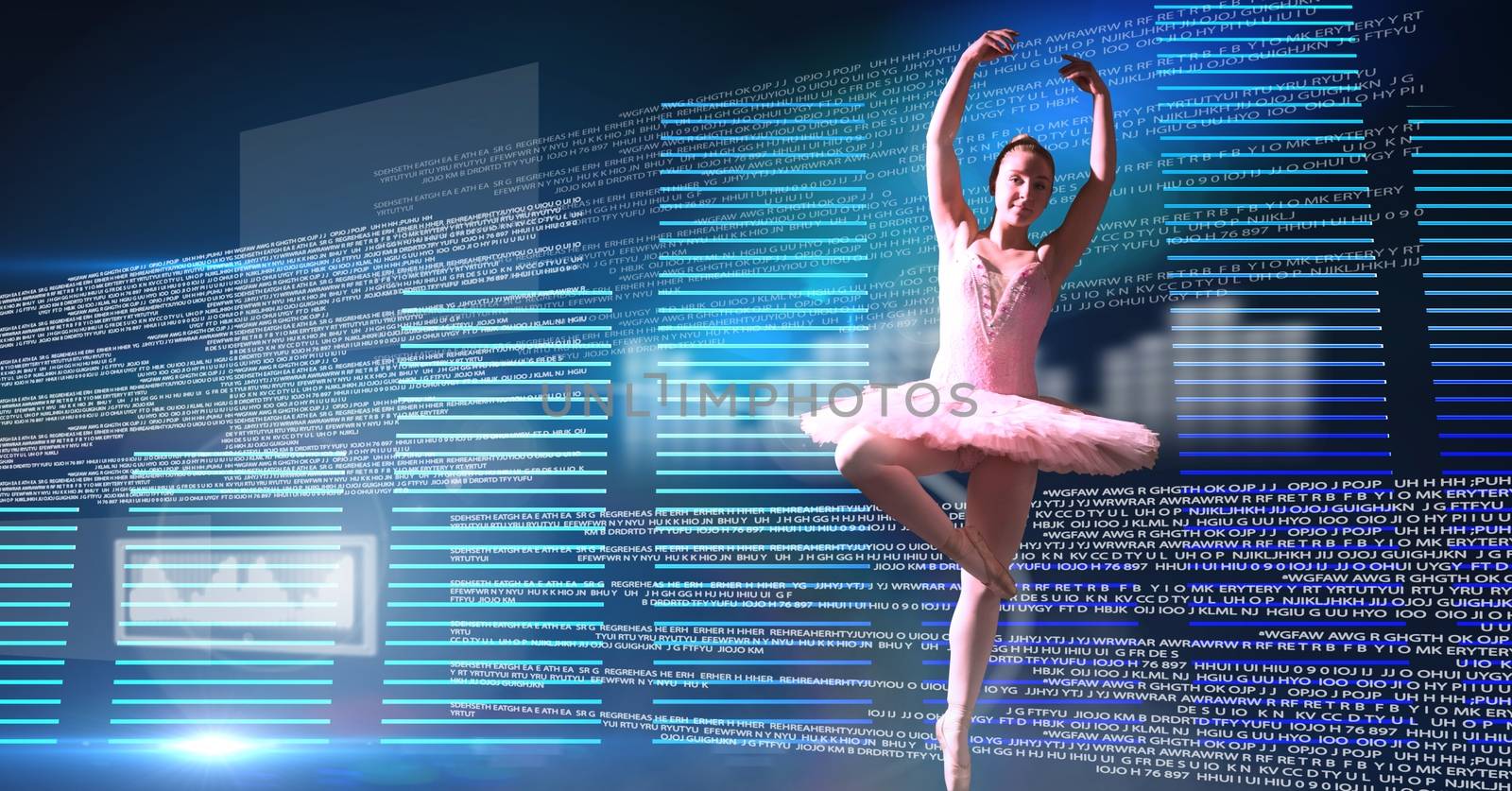 Ballet dancer with digital technology interface by Wavebreakmedia