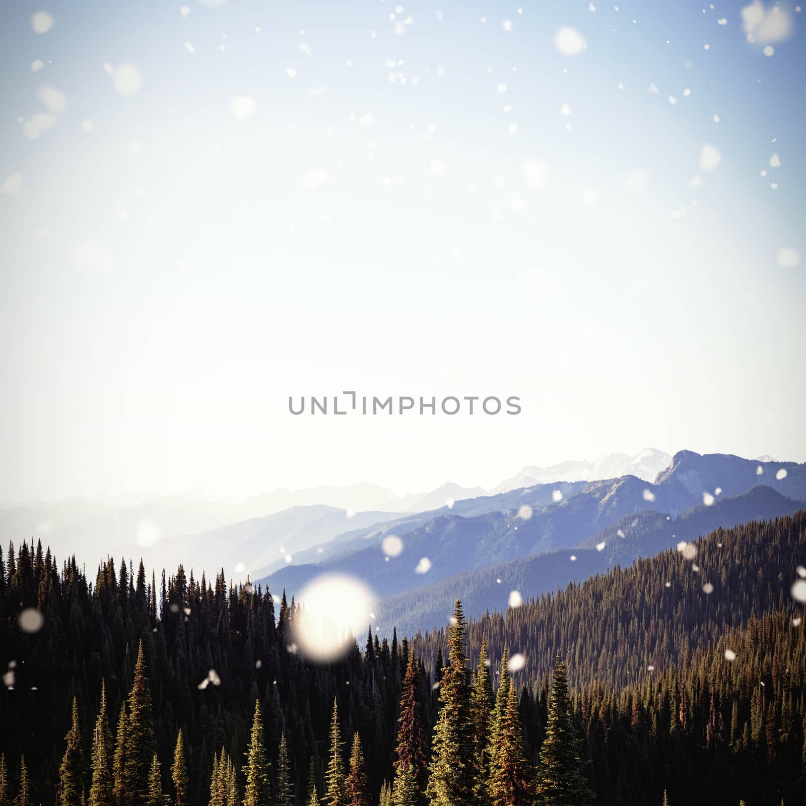 Composite image of snow falling by Wavebreakmedia