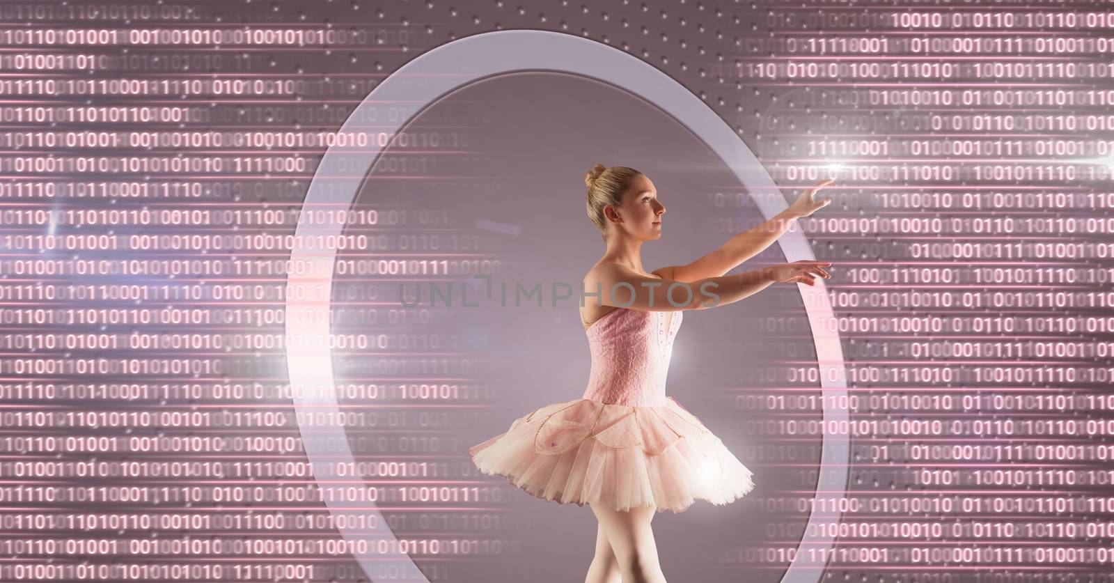 Ballet dancer with digital technology interface by Wavebreakmedia