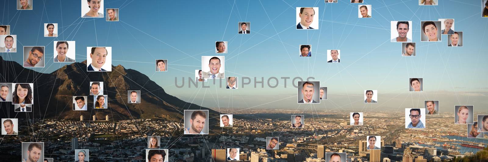 Composite image of composite image of connected business people by Wavebreakmedia