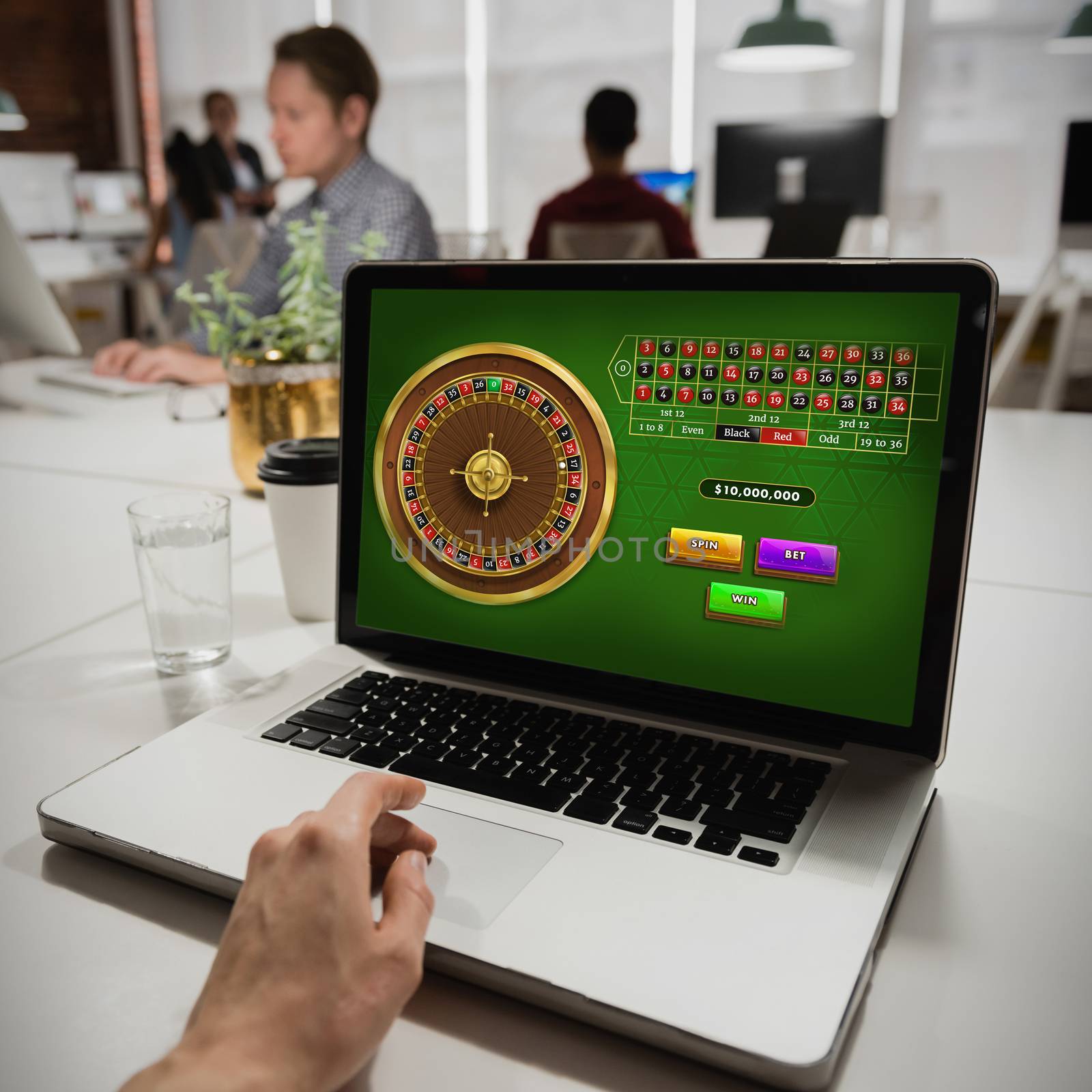 Composite image of online roulette game  by Wavebreakmedia