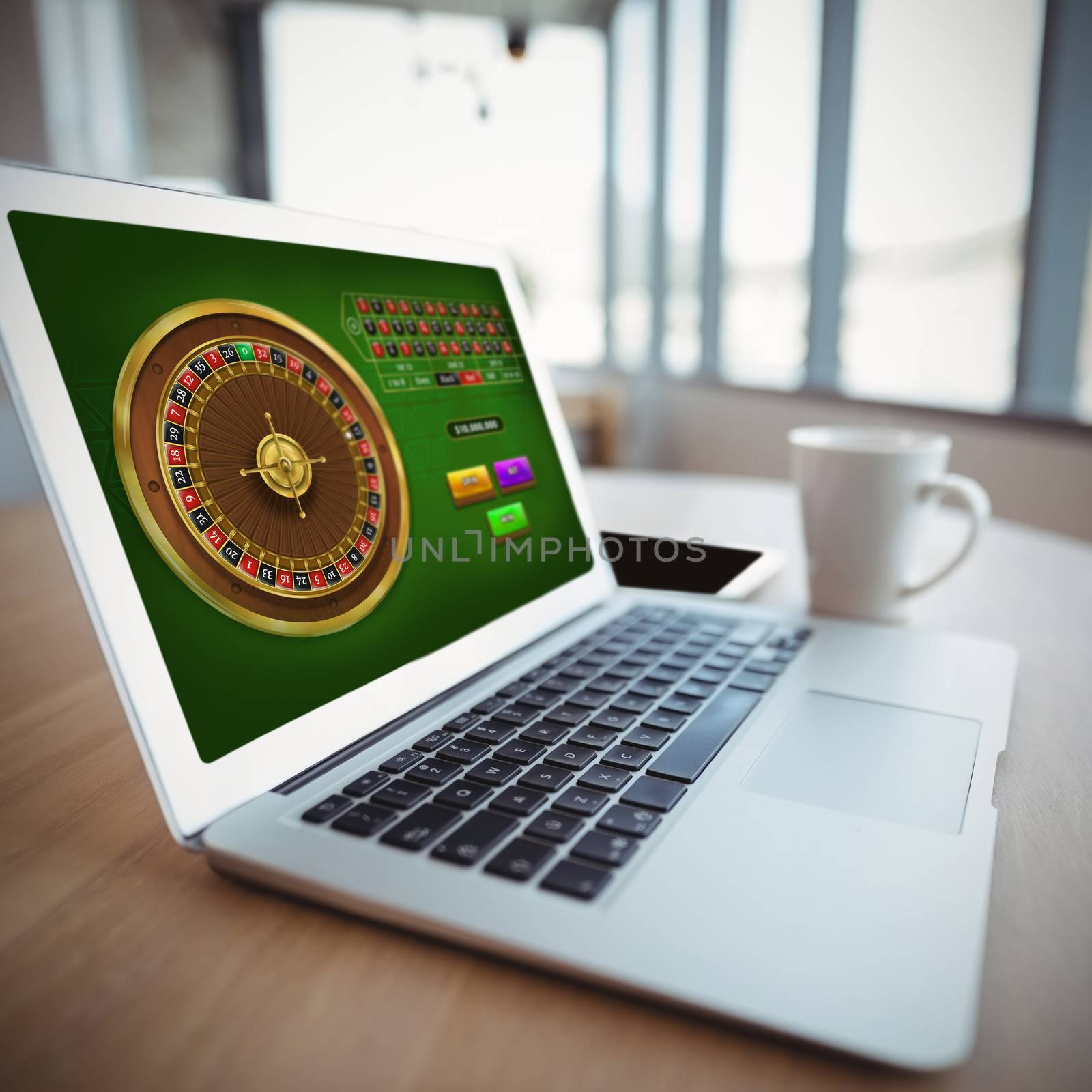 Composite image of online roulette game  by Wavebreakmedia