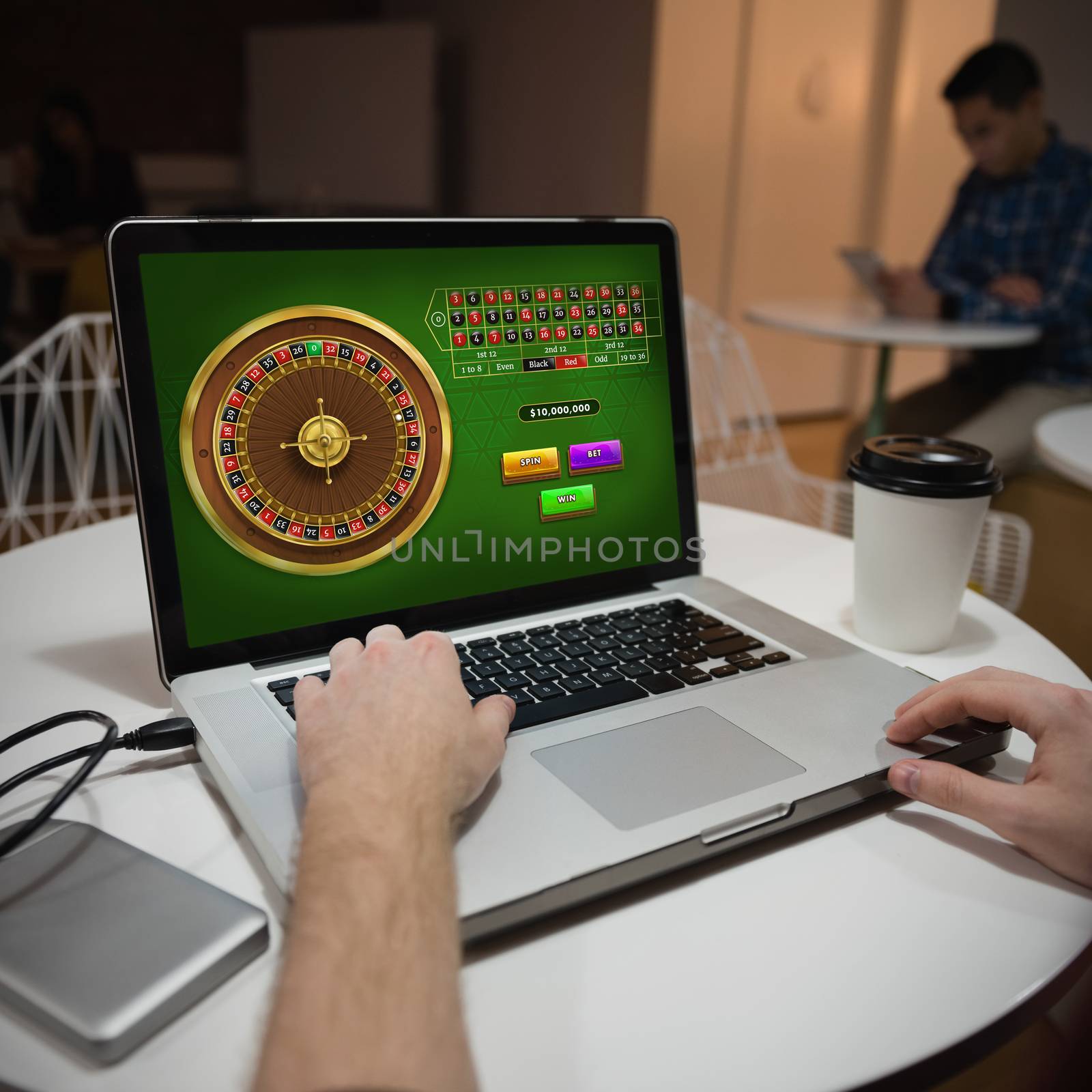 Composite image of online roulette game  by Wavebreakmedia