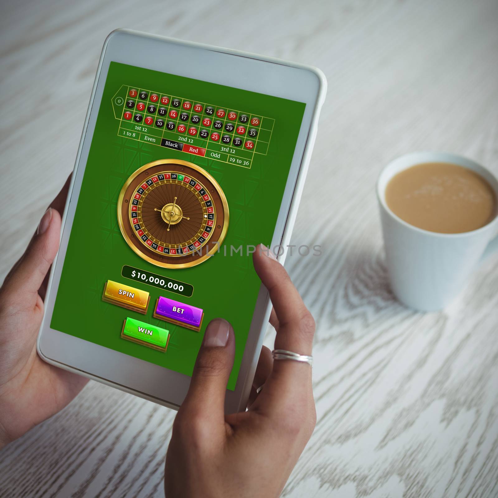 Composite image of online roulette game  by Wavebreakmedia