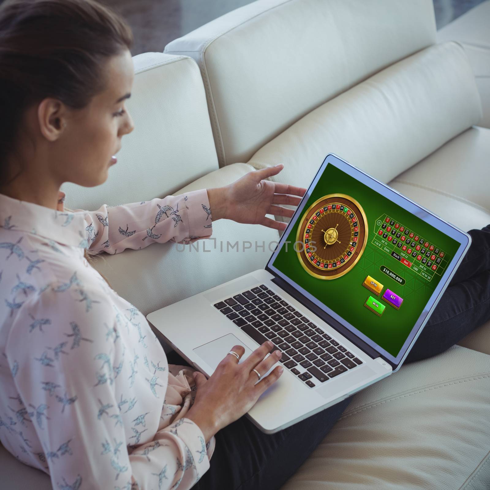 Composite image of online roulette game  by Wavebreakmedia