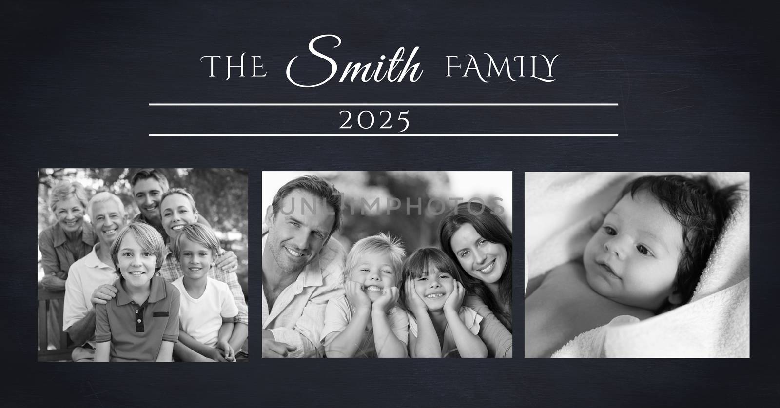 Digital composite of family photo collage