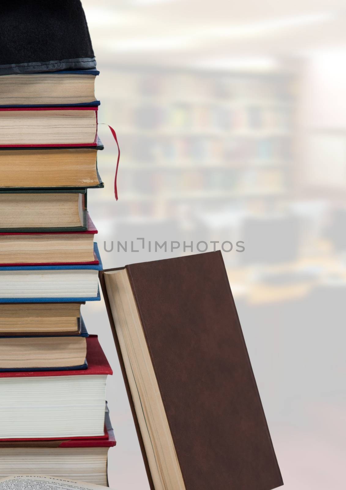 Digital composite of Books in education library