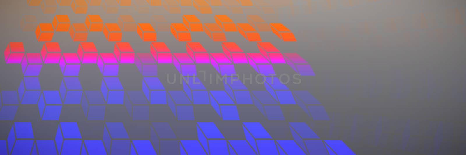 Colorful Geometric squares  against abstract multicolored background