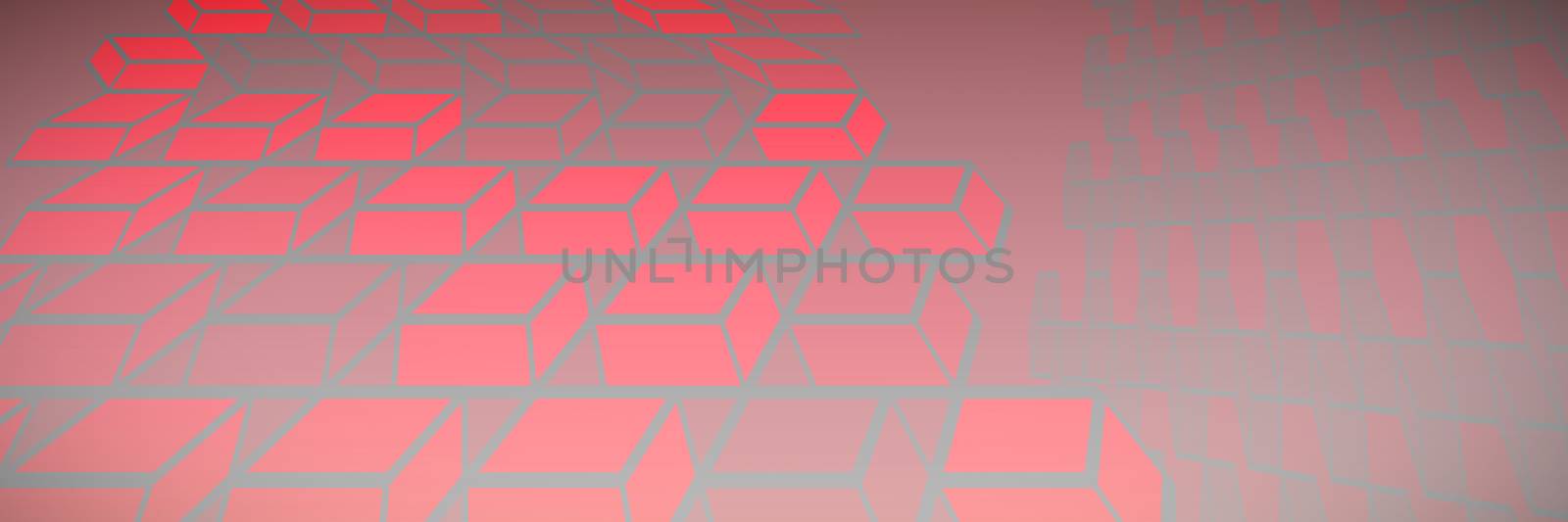 Colorful Geometric squares  against abstract purple background