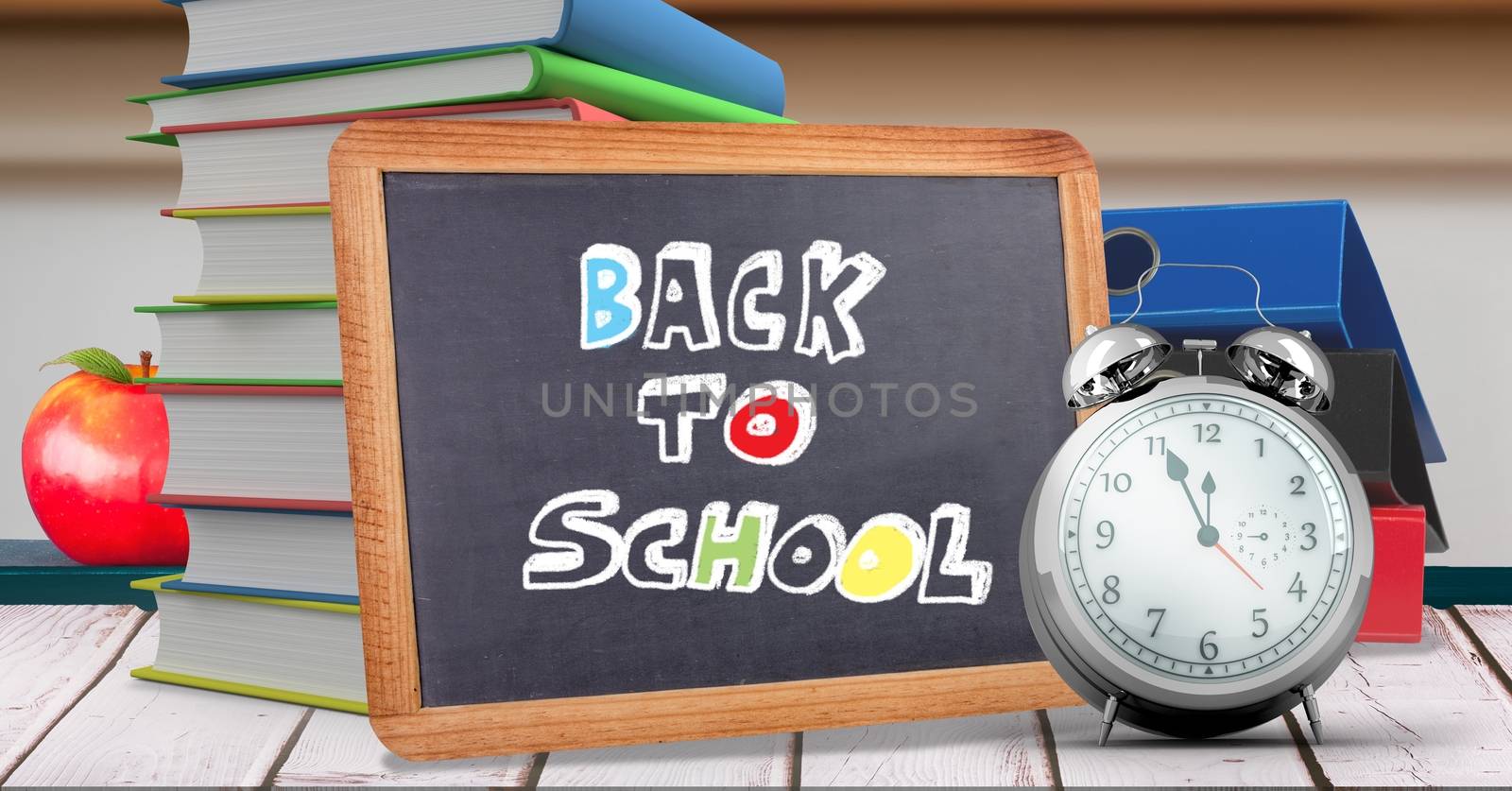 Digital composite of Back to School writing on education blackboard for school