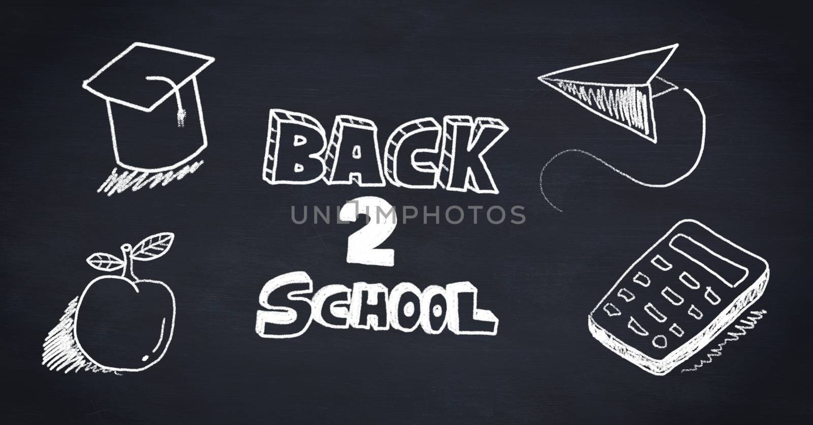 Back to School Education drawing on blackboard by Wavebreakmedia