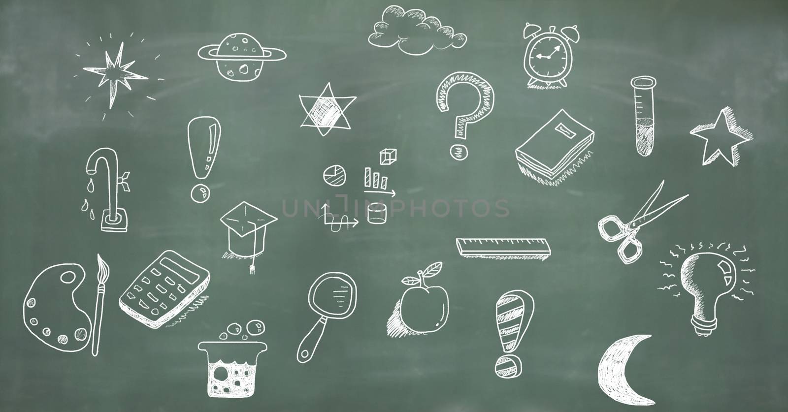 Education drawing on blackboard for school by Wavebreakmedia