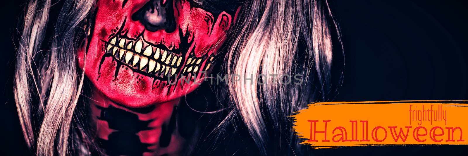 Composite image of graphic image of frightfully halloween text by Wavebreakmedia