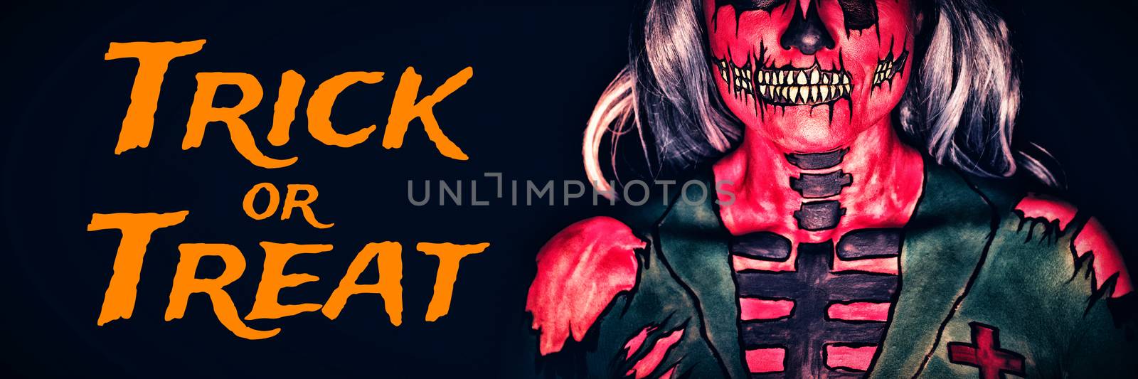 Composite image of graphic image of trick or treat text by Wavebreakmedia