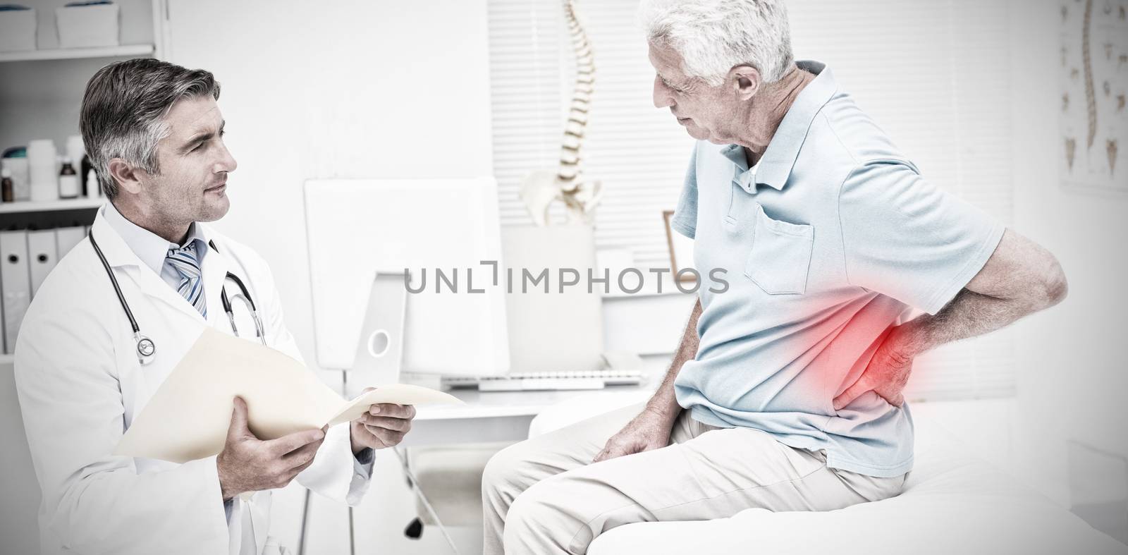 Composite image of highlighted pain by Wavebreakmedia