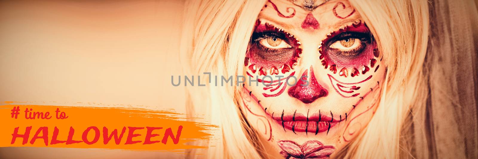 Composite image of graphic image of time to halloween text by Wavebreakmedia