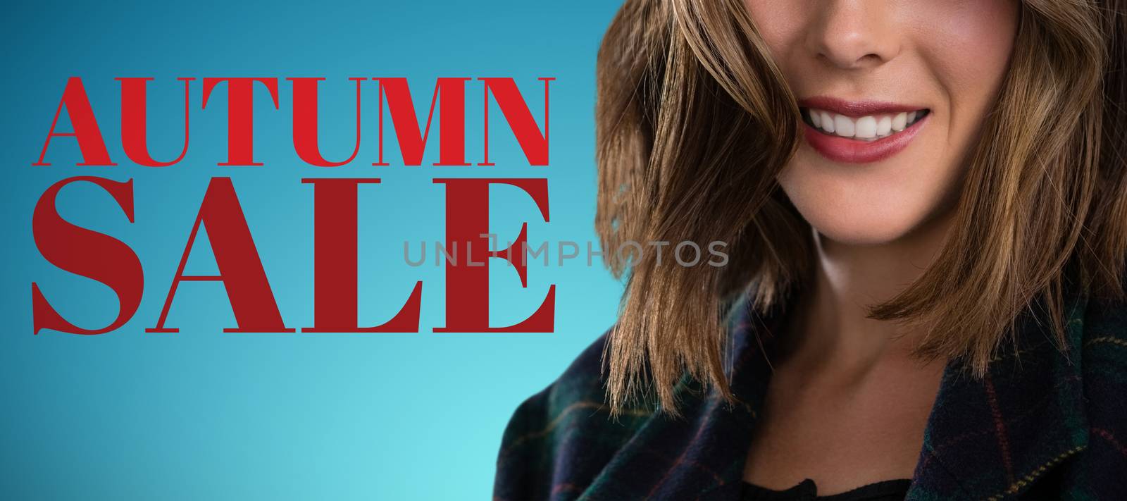 Composite image of close up portrait of young woman with brown hair by Wavebreakmedia