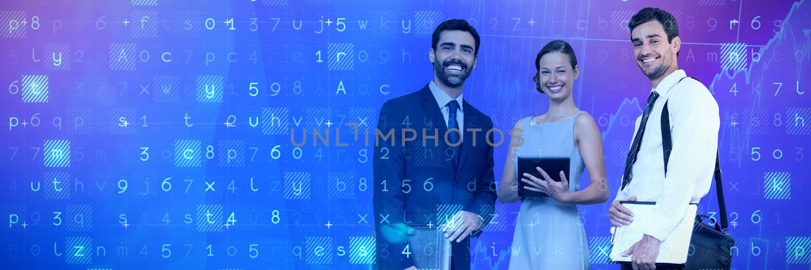 Composite image of portrait of confident happy business people by Wavebreakmedia