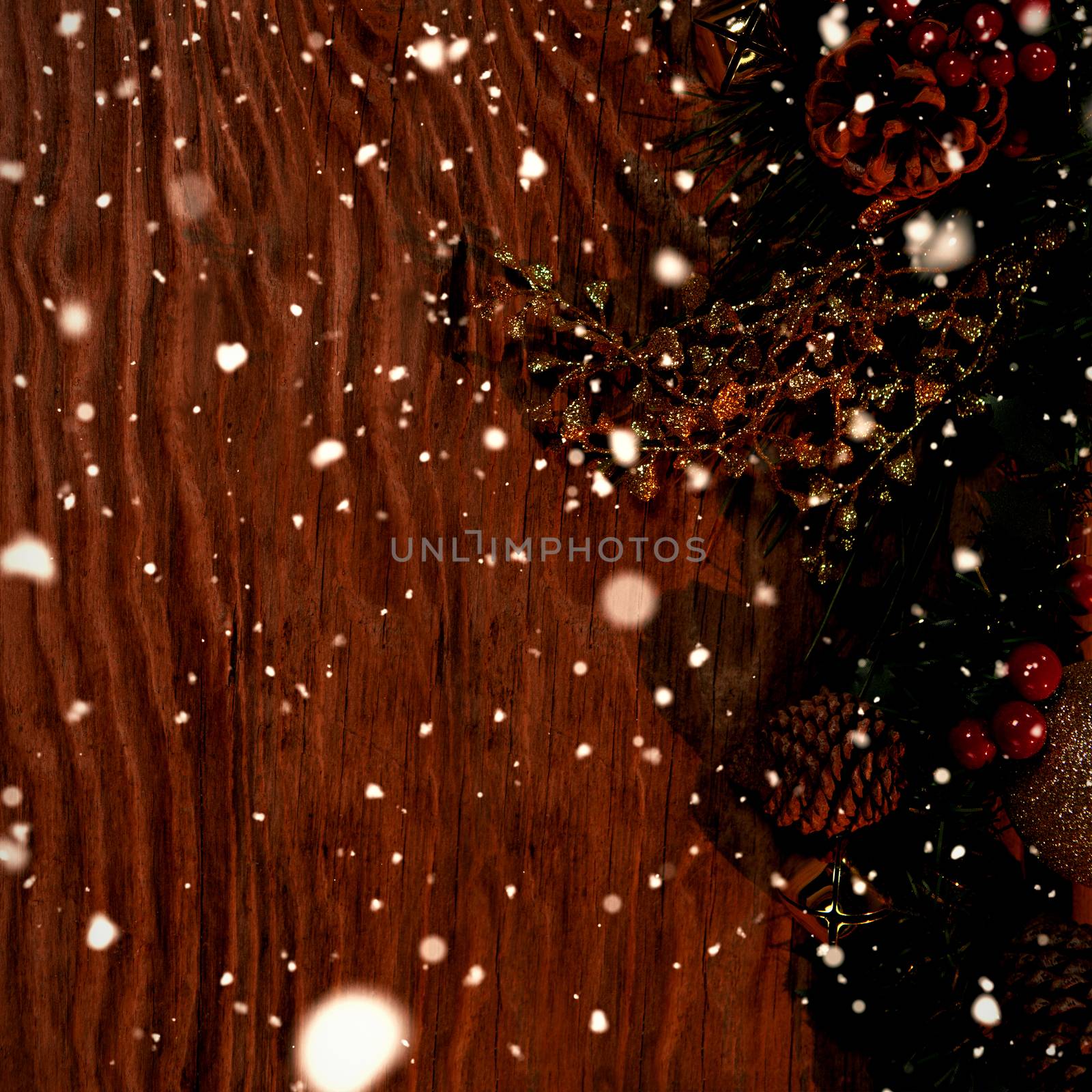 Composite image of snow falling by Wavebreakmedia