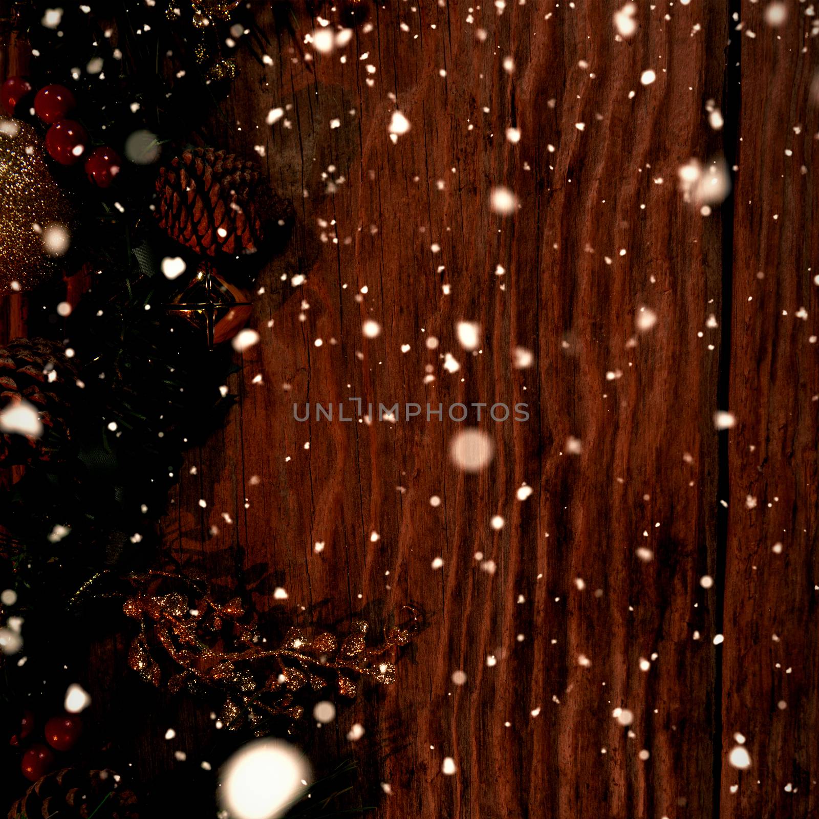 Composite image of snow falling by Wavebreakmedia