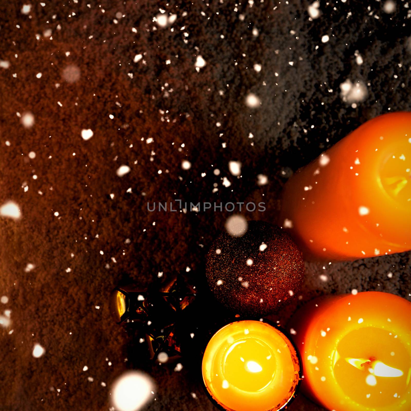 Composite image of snow falling by Wavebreakmedia