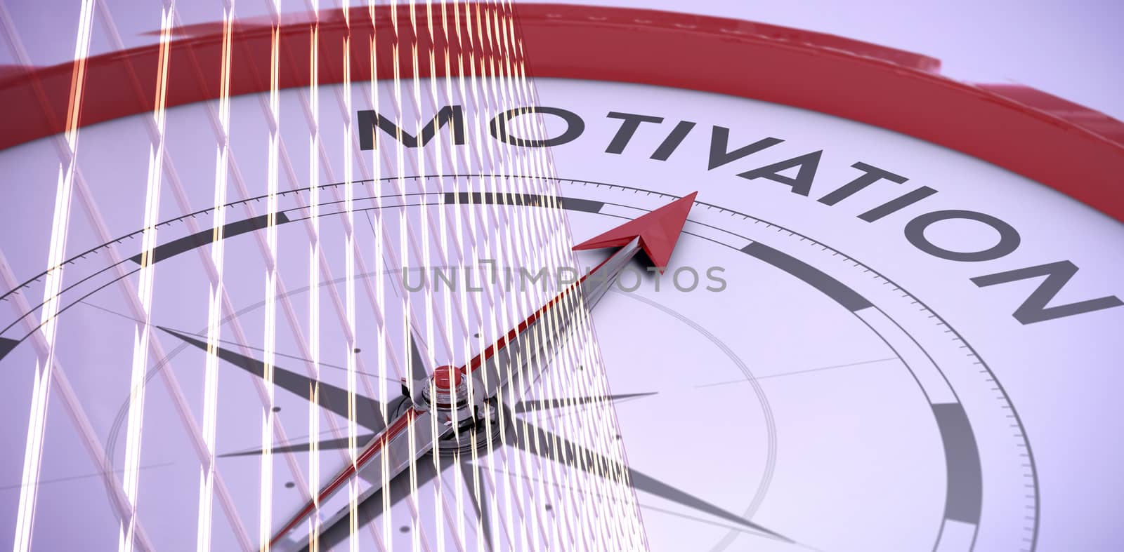 Composite image of compass pointing to motivation by Wavebreakmedia
