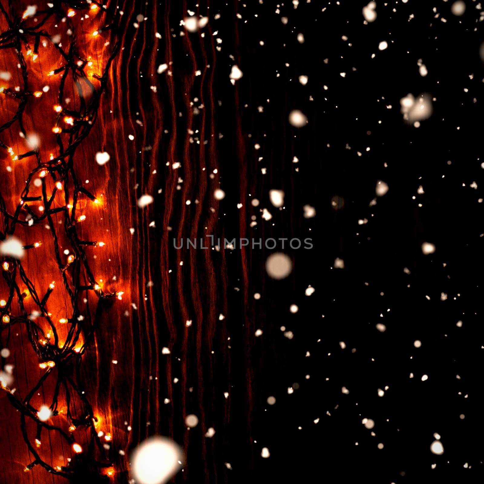 Composite image of snow falling by Wavebreakmedia