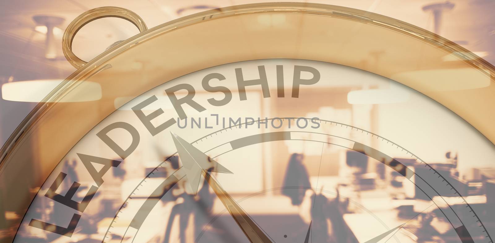 Composite image of compass pointing to leadership by Wavebreakmedia