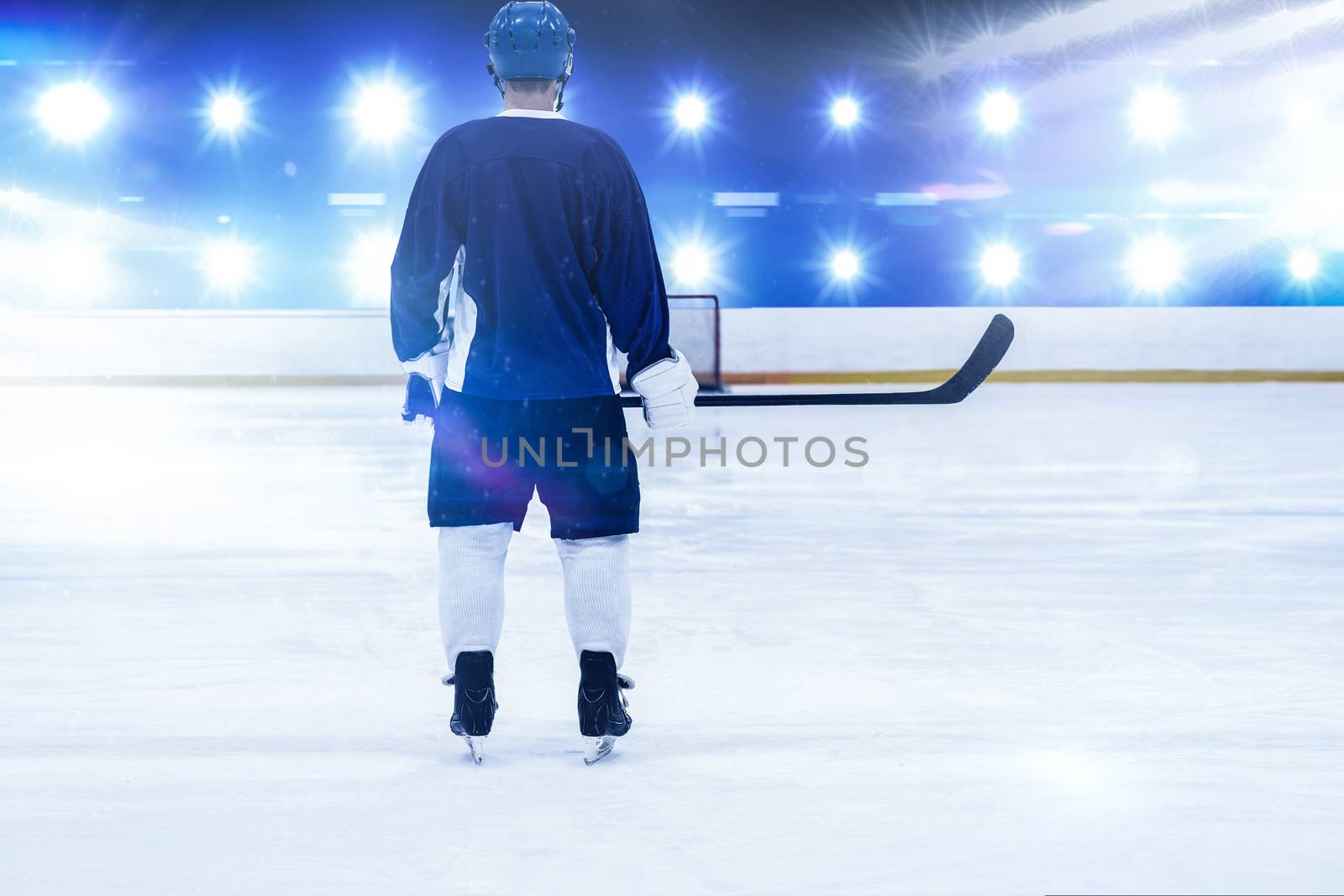 Composite image of ice hockey player on the ice by Wavebreakmedia